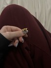 gold adjustable ring with yellow flower detailing. #ring #gold #summer #flower — photo 3