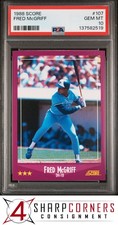 1988 SCORE #107 FRED McGRIFF BLUE JAYS HOF PSA 10