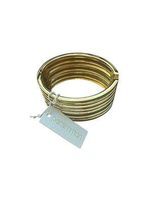Persimmon Gold Clamp On Braclet
