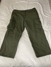 Boy Scouts of America Green Cargo Pants Zip to Shorts Size 42 Waist 28 Inseam