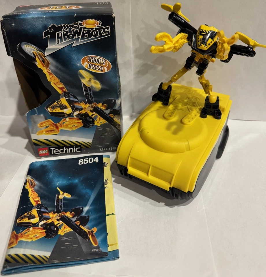 LEGO VINTAGE TECHNIC THROWBOTS (Full Lot of 8) Each w/Box, Manual, & Carry Case - Image 4 of 4