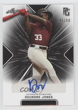 2021 Leaf Perfect Game National Showcase Black 21/50 Deundre Jones Auto 0b2