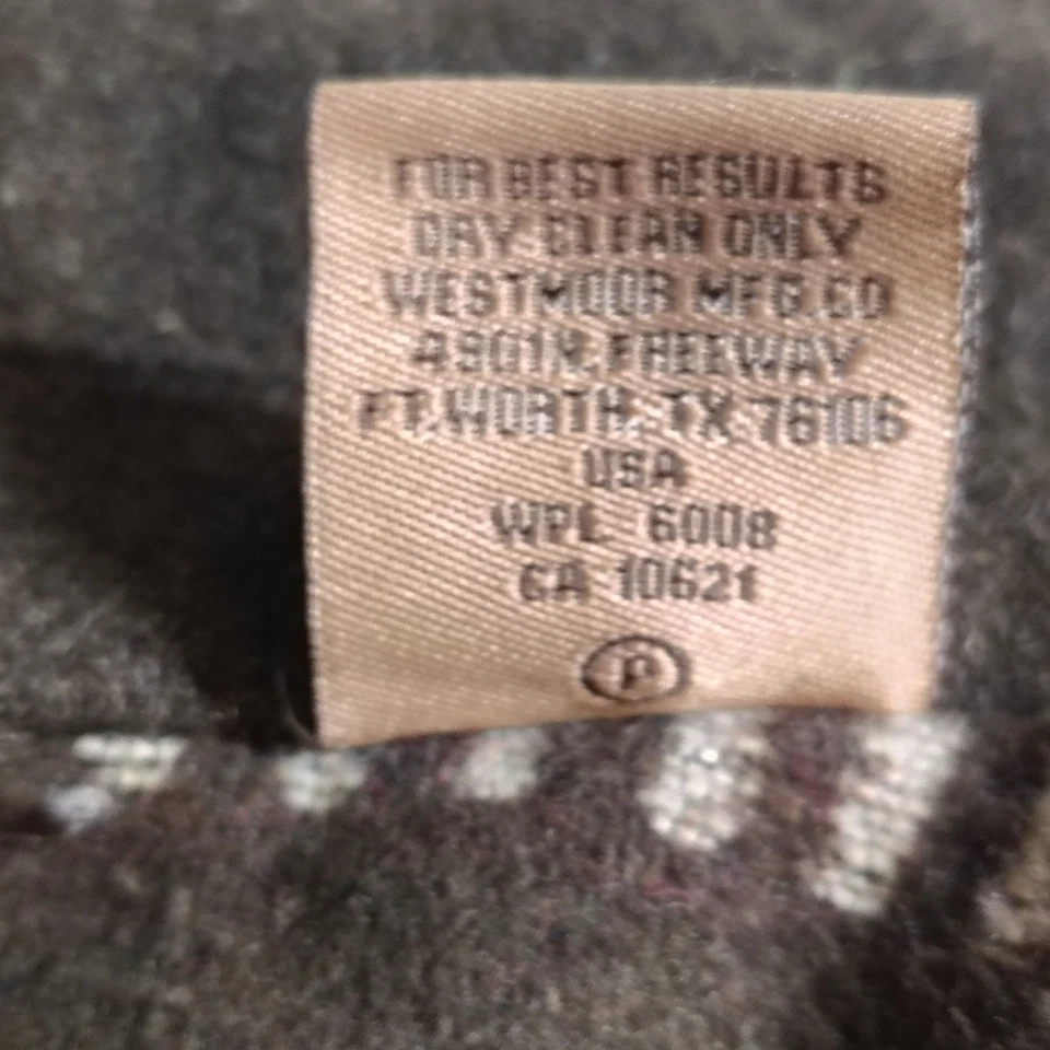 Powder River Outfitters Hombres XX-Pequeño Comandante Azteca Lana Panhandle Western Jac Foto 4 de 4