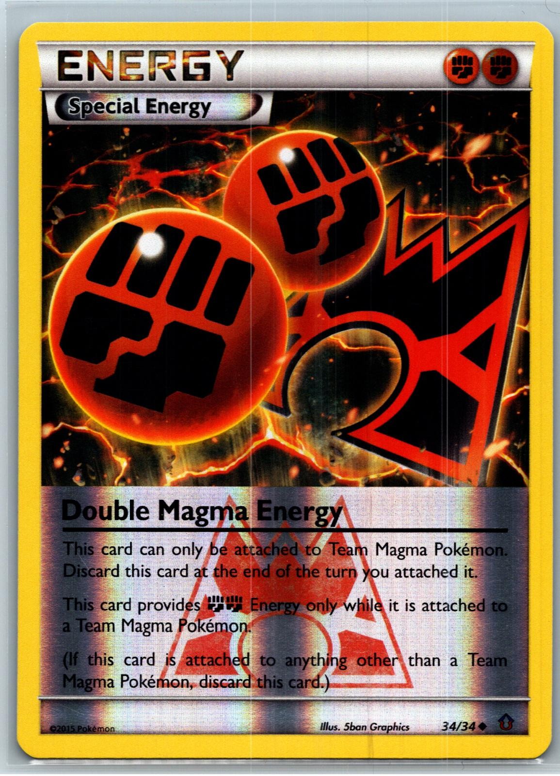 Double Magma Energy 34/34 Uncommon Double Crisis Pokemon Reverse Holo LP