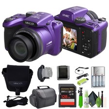Minolta 20 Mega Pixels 40x Optical Zoom Digital Camera, 1080p FHD Video Bundle
