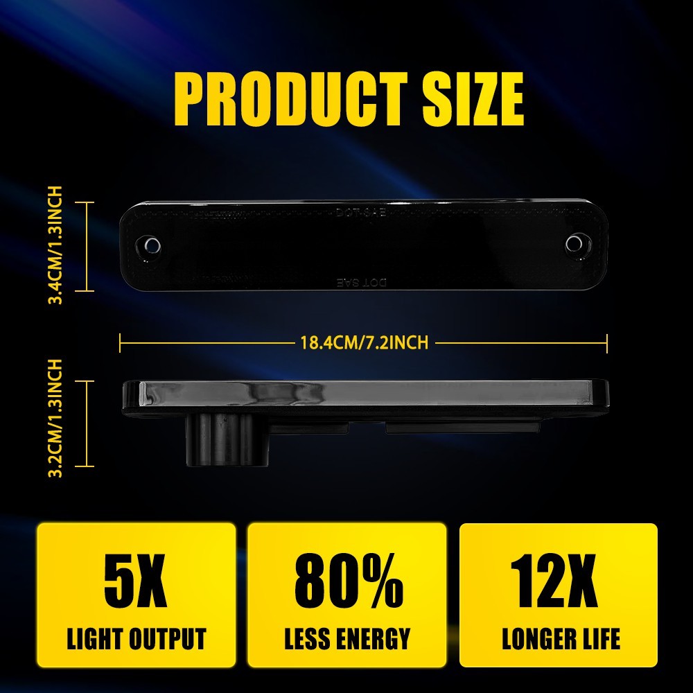 Smoked Marker Side White Car Lights Accessories For 1975-91 Econoline Ford Van thumbnail 3