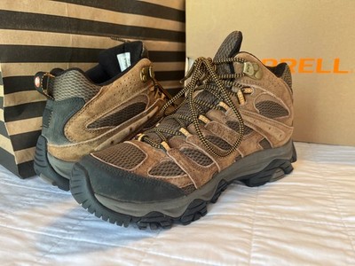 Merrell Mens Moab 3 MID Waterproof Hiking Boot in Earth Worn Once with Packaging