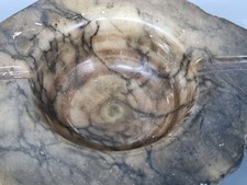 Aschenbecher Naturstein handgefertigt Marmorierung Teelichthalter Stein