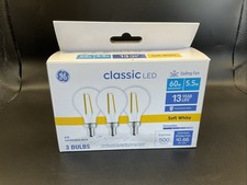 GE LED Light Bulbs A15 Candelabra Base Soft White 60 Watt Dimmable 3 Pack 
