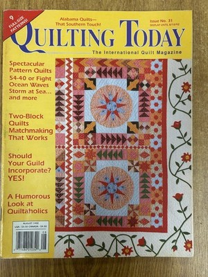 Quilting Today Magazine August 1992 Issue 31 Full-Size Patterns Quilts Craft