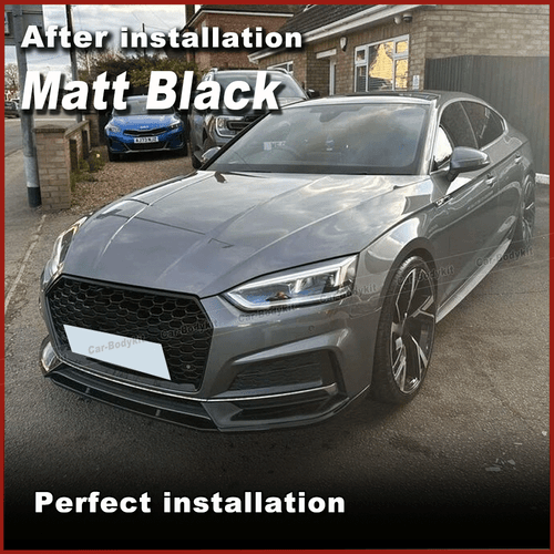 Matte Schwarz Frontspoiler Frontlippe Splitter Passt für Audi A5 B9 Sline S5 17+ - Picture 4 of 11