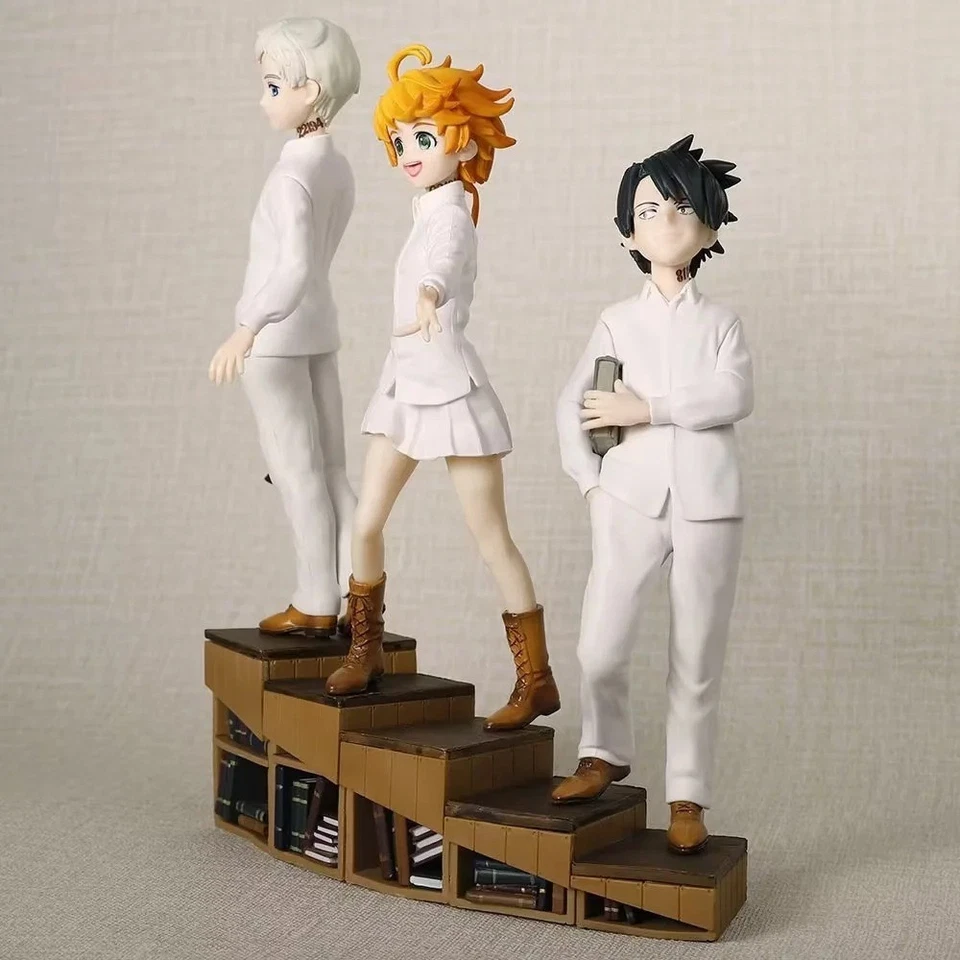 The Promised Neverland Anime Ray & Norman & Emma Figura Modelo PVC Estatua Sin Caja Foto 3 de 4