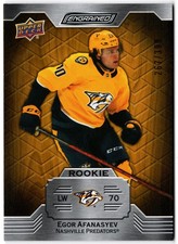 2023-24 Upper Deck Engrained Oak Rookies EGOR AFANASYEV 117 /399 Predators UD RC
