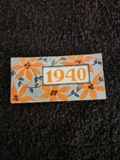Vintage Mini Pocket Size Calendar 1940 Floral Complete