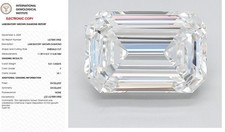 5.01 Emerald Lab Grown Diamond For Engagement Ring IGI Certified F VS1