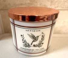 Bath & Body Works HUMMINGBIRD TEA CAKE Candle Scented Large 3-Wick 14.5 oz NEW