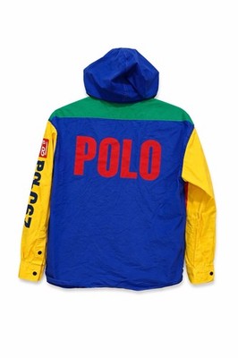 Vintage Polo Sport Ralph Lauren Colorblock Anorak Jacket Hooded