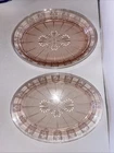 Pair Of Doric-pink depression glass- 12” Platters by Jeanette Glass