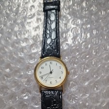 Quartz Watch Leather Strap. New Battery fitted. tested. 