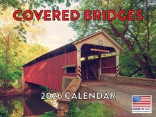 Covered Bridge Calendar 2026 Wall