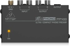 Behringer Microphono PP400 Ultra-Compact Phono Preamp,Silver