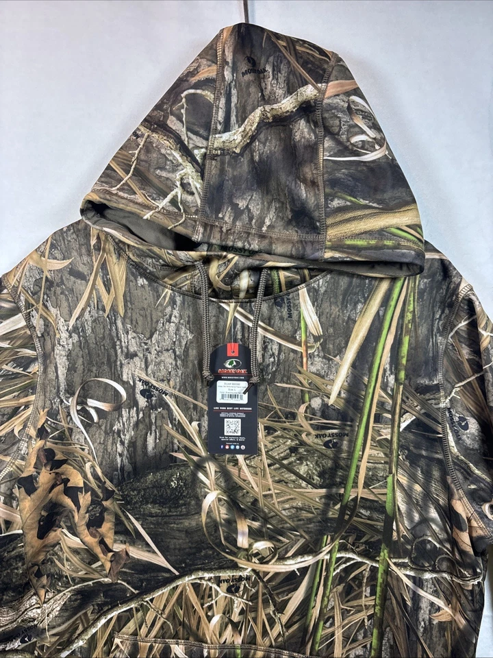Mossy Oak Camo Hoodie Men’s L Real Tree Hunting Pullover Sweatshirt New w/ Tags - Image 4 of 4