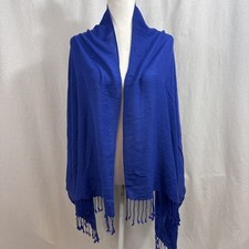 Women Soft Solid Blue PASHMINA/Cashmere Classic SHAWL Scarf Stole WRAP