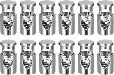 12pcs Metal Cord Locks, 6.5mm Single Hole Spring Stopper Fastener Slider Toggles