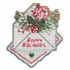 Holiday Wishes Beaded Cross Stitch Ornament Kit Mill Hill 2021 MH182132 Winter