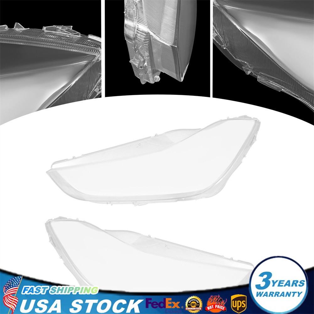 Pair Clear Headlight Headlamp Lens Cover For 2014-2018 Maserati Ghibli Left Righ