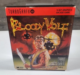 Bloody Wolf TurboGrafx 16 1990 CIB Complete Tested Turbo USA NEC Authentic Boxed