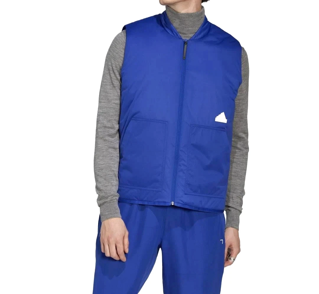 Adidas Men's New Puffer Vest Lifestyle Lucid Blue Men's Size L HN1931 NWT$160