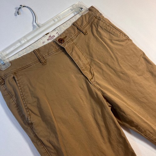 Hollister Chino Pants Mens 31x32 Khaki Cotton Slim Straight Epic Flex