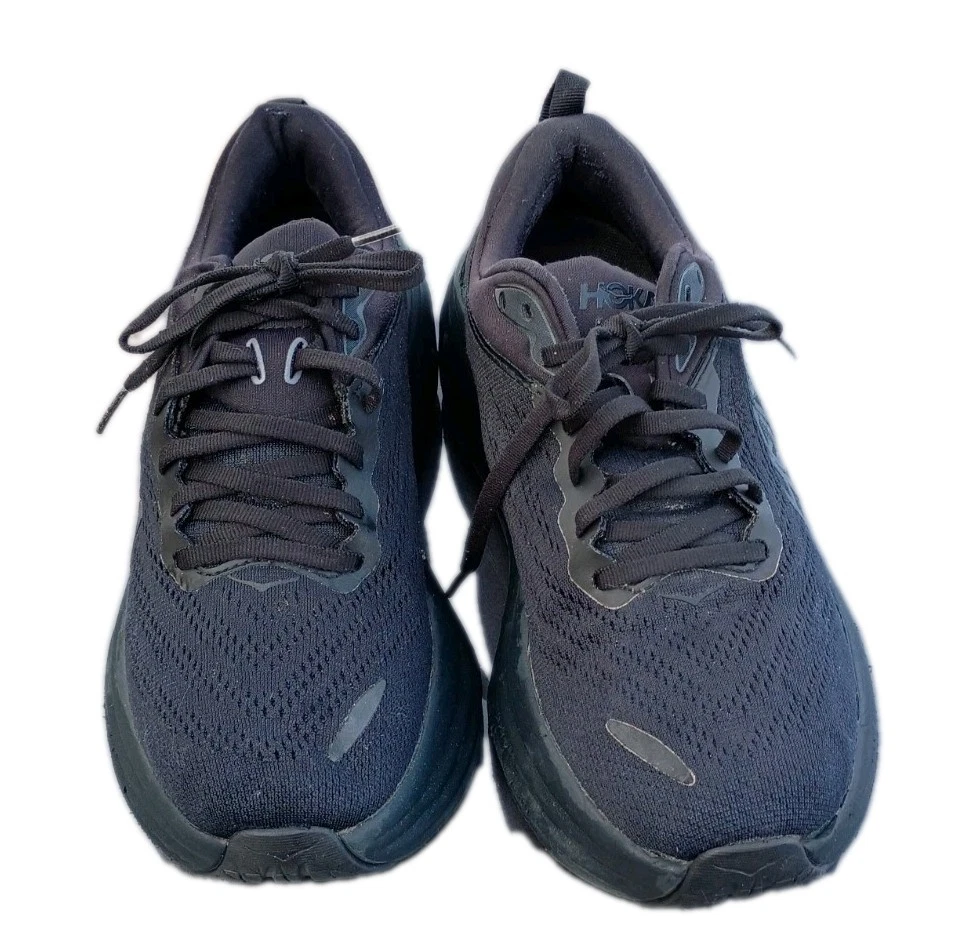 Hoka Bondi 8 Wide Running Shoes Mens 15 2E Triple Black Athletic Comfort Sneaker Hoka One One HOKA Bondi 8 2E Wide Triple Black for sale | eBay main image 3