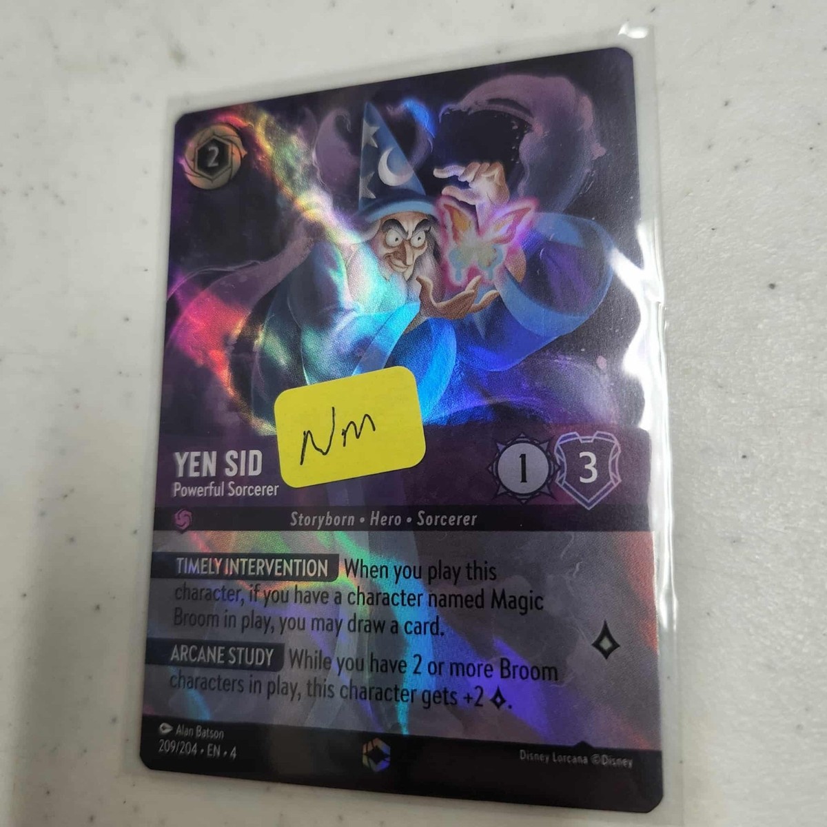 Yen Sid - Powerful Sorcerer (Enchanted) ( Lorcana ) -Near Mint Holofoil