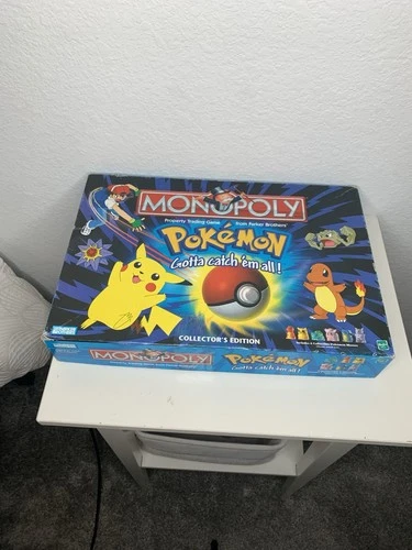 Hasbro Pokemon Collector's Edition Monopoly Board Game 1999 Complete Set Vintag