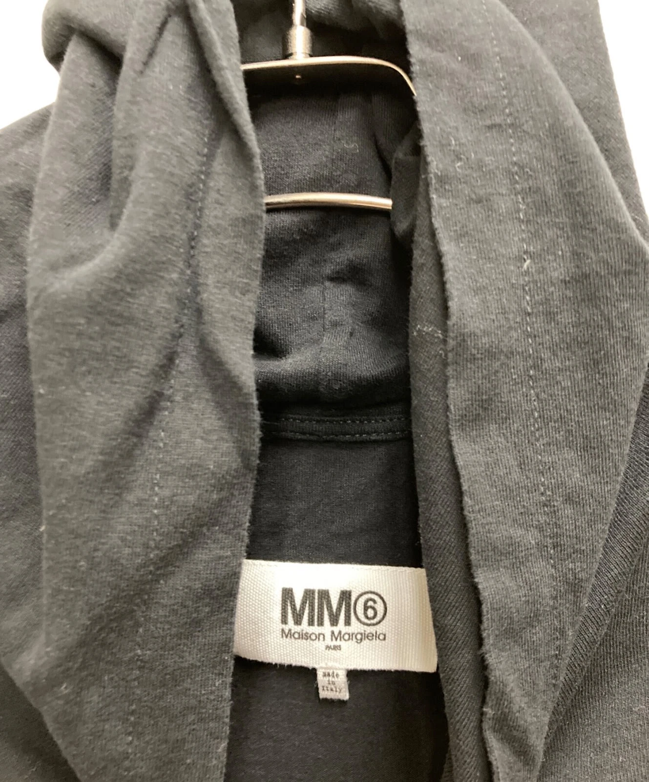 Felpa con cappuccio MM6 Maison Margiela stampa pezzo unico S nera Ext+++