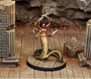 OTHERWORLD MINIATURES Type V Demon Marilith Dungeons and Dragons Metal Miniature