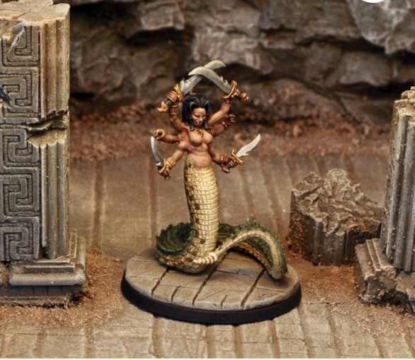 OTHERWORLD MINIATURES Type V Demon Marilith Dungeons and Dragons Metal Miniature