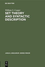 Set Theory and Syntactic Description by William S. Cooper (English) Hardcover Bo