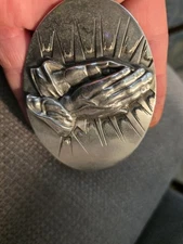 Praying Hands Vintage retro GREAT AMERICAN PRODUCTS BELT BUCKLE