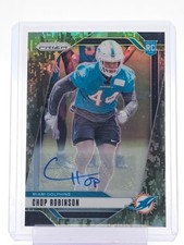 CHOP ROBINSON 2024 PRIZM FOREST CAMO ROOKIE AUTO /25 #319 DOLPHINS Q0305