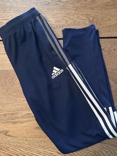 Adidas Youth 13-14Y 164 Navy Primegreen Soccer Track Pants Zip Pockets
