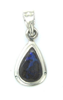 Anhänger Boulder-Opal Tropfen 12x26 mm