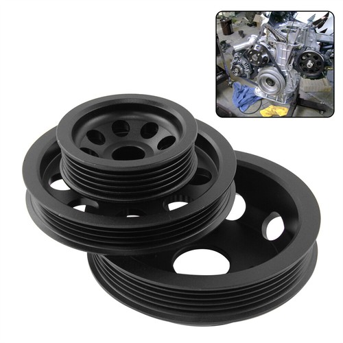 Light Weight Aluminum Pulley Kit For Nissan SILVIA 240SX S14 S15 SR20 89-98 BK - 第 6/9 張圖片