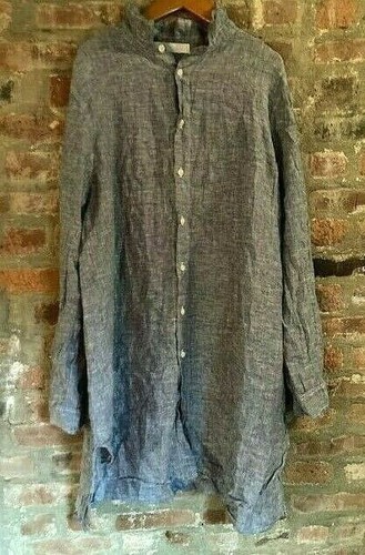 CP SHADES * Linen * Blue Chambray Dress /Tunic ~ X