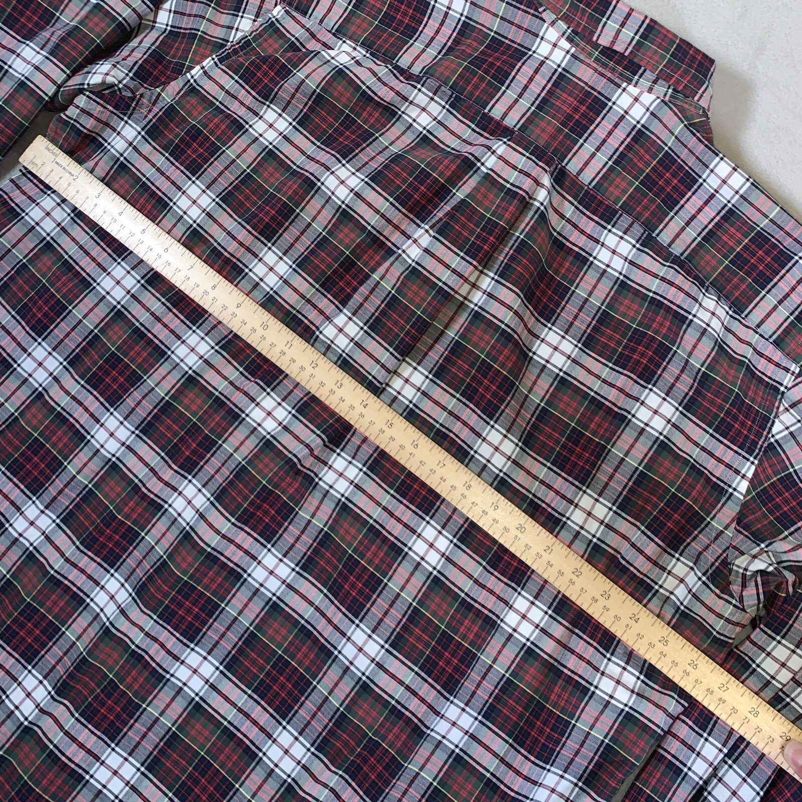 Ralph Lauren Shirt Mens XLT Brown Plaid Long Sleeve Button Down Tall Size Men