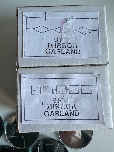 VTG Kurt Adler 9 ft Home decor/Christmas Garland SQUARE + DIAMOND ~READ~ - Picture 3 of 5