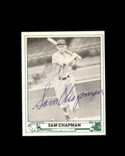 Sam Chapman Signed 1947 Play Ball 1985 TCMA Reprint Philadelphia Athletics Autog
