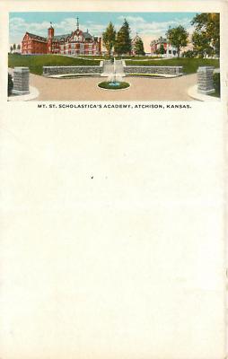 Kansas, KS, Atchison,  Mt ST Scholastica's Academy 1920's Postcard